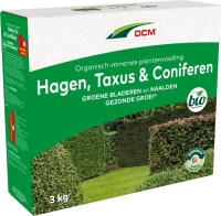 DCM meststof voor hagen, taxus & coniferen 3kg   Bio