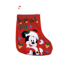 Disney© Mickey Mouse in kerstmanpak stocking/kerstsok   rood   42 cm