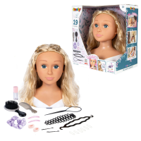 Smoby Mijn Schoonheid Blonde Styling Hoofd   19 Accessoires   Haarstyling   Educatief Speelgoed