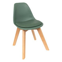 Atmosphera Kids Mini Baya Kinderstoel – Groen – 55x31x39 cm – Beukenhout & Polypropyleen