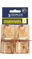 Edialux houten klassieke muizenvallen   2 stuks