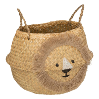 Atmosphera Kids opbergmand   Leeuw   Diameter 35 cm   Rieten opbergtas