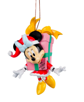 Kurt S. Adler   Disney© kerstornament   Minnie Mouse met kerstcadeau   10 cm