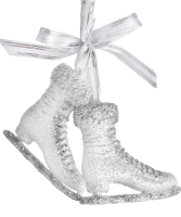 Kurt S. Adler kerstornament ijsschaats met glitter   H10 cm   Kersthanger