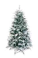 Oslo Snow Pine kunstkerstboom   180 cm   groen   Diameter 104 cm   1.649 Tips   besneeuwd   metalen voet