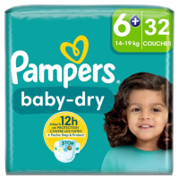 Pampers Baby Dry luiers   Maat 6+ (14 19 kg)   32 stuks   Stop & Protect