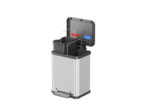 Hailo hailo oko duo plus m   (4*) inox   Huisafval   33x32x43cm   roestvrij staal / kuntstof   11 liter (2 + 9L)