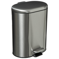 5Five Pedaalemmer Siliflex RVS   Zilver   6 Liter   Softclose