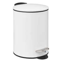 5Five Colorama Pedaalemmer   Wit   3 Liter   Softclose   Dia. 17X25 cm
