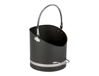 Practo Home pelletemmer chroom zwart + chroom   Haardaccessoires   30,5x30,5x30,5cm