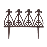 Esschert Design decoratief gietijzeren perkhekje   LxBxH: 37,7x1,3x29cm