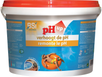 BSI pH Up 2,5kg (poeder)   verhoogt de pH waarde van je zwembad of spa