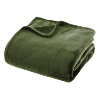 Atmosphera plaid Flanel Uni 130x180cm   Kaki