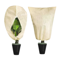 Famiflora vorstbeschermhoes met trekkoord   beige   60x80cm