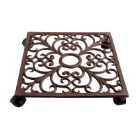 Esschert Design plantentrolley vierkant   LxBxH: 28,1x28,1x6,5cm