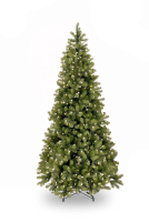 Poly Bayberry Slim Hinged verlichte kunstkerstboom   243 cm   Groen   Diameter 114 cm   1436 tips   550 ledlampjes (warm wit)   Metalen voet