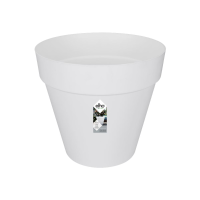 Elho bloempot Loft Urban Rond Wielen 40   Wit (Wit)   Diameter 39 x H 35 cm