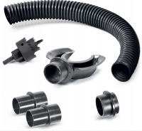 Waterform Icanset Aansluitkit voor regenwatertank   Zwart   50 cm slang   Ø 75 120 mm
