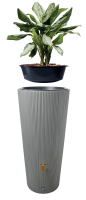 Garantia linus grijs   Regenton met plantenbak   58x58x120cm   220 liter