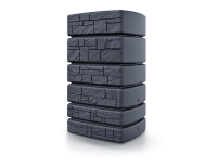 Prosperplast Stone Tower Regenton   500 Liter   Antraciet   Steen Look