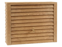 Garantia woody licht hout licht hout   Regenton muurmodel   40x124x100cm   zonder kraantje   350 liter