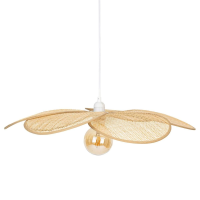 Atmosphera Hanglamp Rym   Ø62 cm   Bamboe Bloemvorm   Beige/Natuur