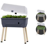 Gusta Garden SAMMY SALAD   saladekweekbak met watertank & deksel   antraciet