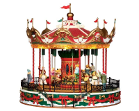 Lemax   'Santa Carousel'   Verlichte attractie met animatie & muziek/geluid   Inlclusief adapter