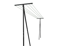 Practo Home set van 2 droogpalen zwart   Droogrekken   100x60x250cm