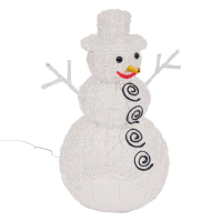 Fééric Lights and Christmas   verlichte 3D sneeuwpop   L36 x B36 x H57 cm   100 koud witte ledlampjes   8 functies