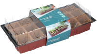 SOGO kweekkas met 18 turfpotjes   39cm x 19cm x 11cm
