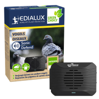 Edialux Sonic Defend ultrasonische vogelverjager op geluidsgolven   Werkt op batterijen
