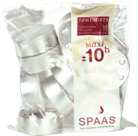 Spaas theelichtjes   Maxi   10 stuks   10 branduren   wit