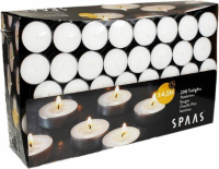 Spaas theelichtjes   200 stuks   4,5 branduren   wit
