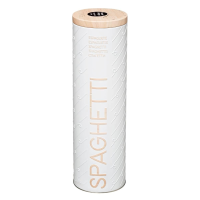 5Five Spaghettidoos   Wit metaal   Relief design   Luxe voorraadpot