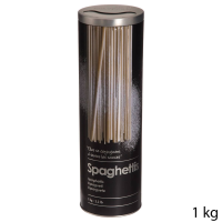 5Five Spaghettidoos   Zwart metaal   Relief design   Luxe voorraadpot