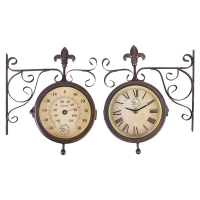 Esschert Design Stationsklok   inclusief thermometer