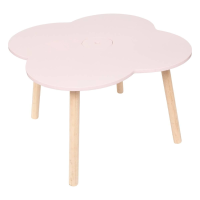 Atmosphera Kids Tekentafel Sweet Flower diameter 51xH40 cm – Roze – MDF/Pijnhout
