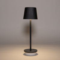 Anna's Collection LED Tafellamp 27x9 cm zwart   Draadloos   Warm Wit Licht   Touch Bediening   Voor Binnen & Buiten