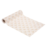 Atmosphera Tafelloper Palmette   Beige Lin / Goud   28x300 cm