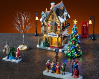 Lemax   'Tannenbaum Christmas Shoppe Set   Verlicht gebouw/dorp   Inclusief adapter