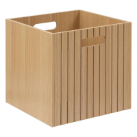 5Five Tasso Opbergmand   MDF Houtlook   30,5 x 30 x 30,5 cm   Beige