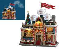Lemax   'Tea With Mrs. Claus'   Verlichte Sights & Sounds met animatie & muziek   Inclusief adapter