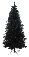 Teddy Black kunstkerstboom   150 cm   zwart   Diameter 86 cm   422 tips   metalen voet