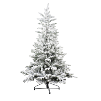Famiflora Toronto kunstkerstboom   180 cm   groen   Diameter 116 cm   559 tips   besneeuwd   metalen voet