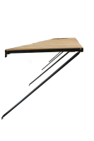 ACD universele werktafel met houten inleg   225 x 52 cm