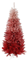 Vegas Red Pink kunstkerstboom   213 cm   ombre roze/rood   Diameter 91 cm   981 tips   metalen voet