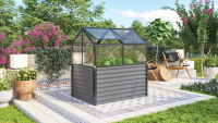 Vitavia kweekbak met veiligheidsglas   Gamma   1,05m²   Zwart