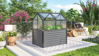 Vitavia kweekbak met polycarbonaat   Gamma   1,05m²   Zwart