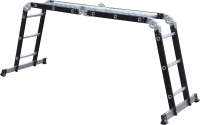 Escalo multifold 4 in 1 black gelakt staal   Vouwladder met platform   hoogte: 90cm